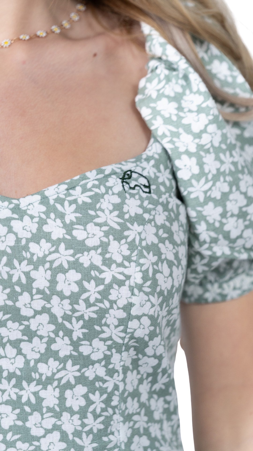 Sirocco Blooms Green Frock Dress