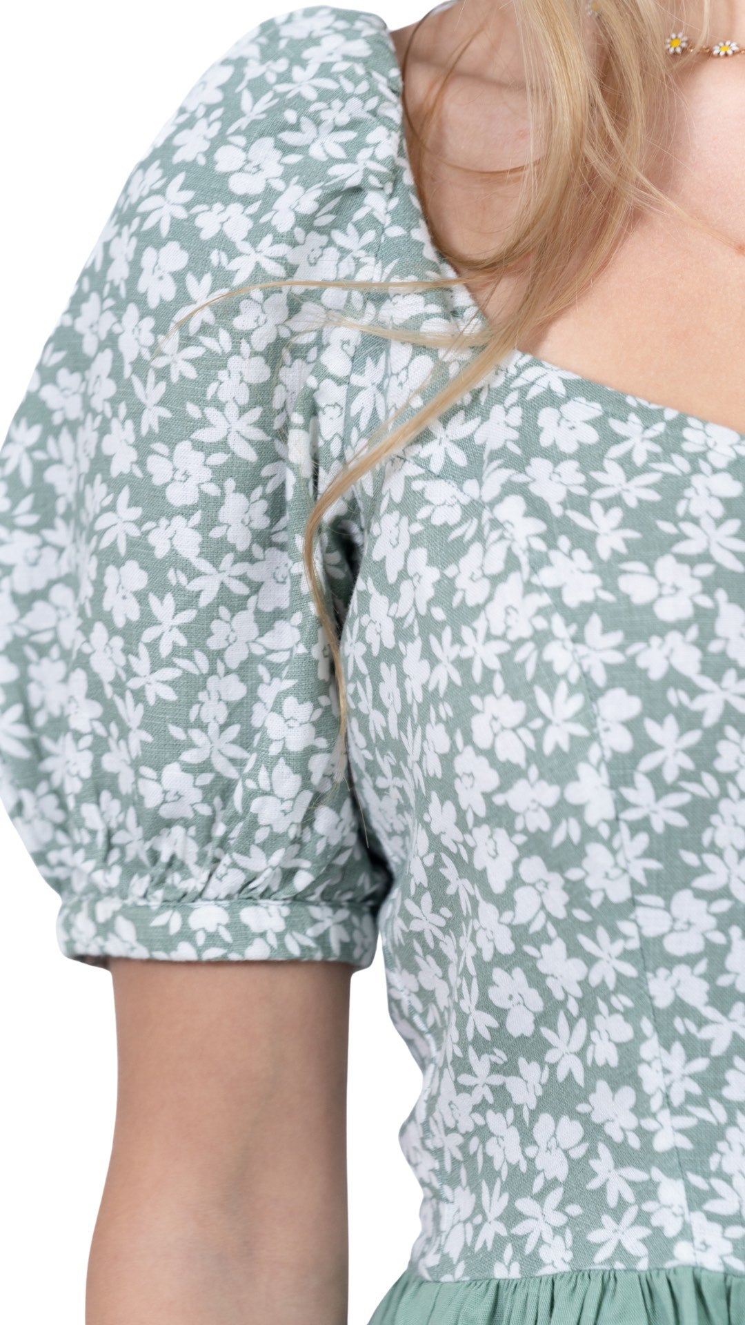 Sirocco Blooms Green Frock Dress