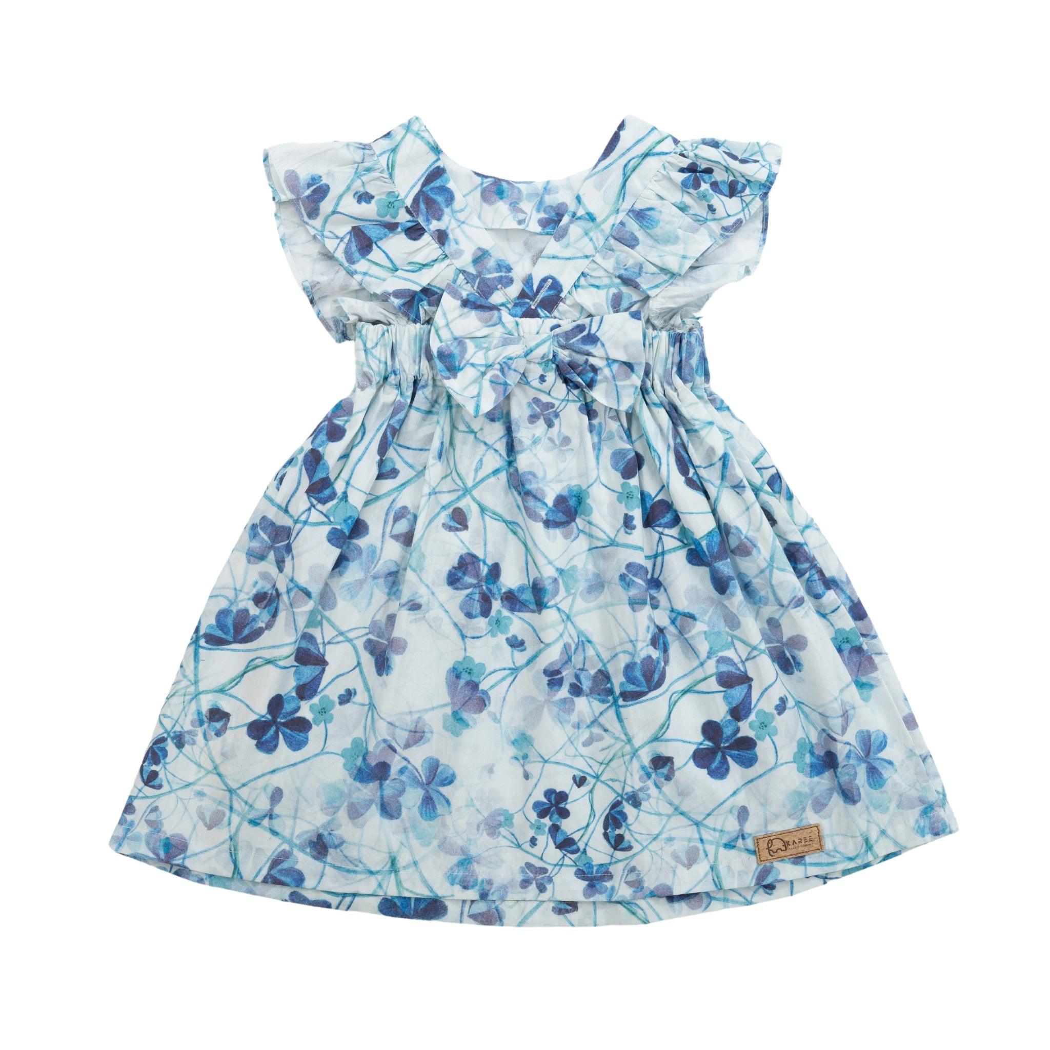 Blue Floral Dress for Stylish Girls - DressKaree