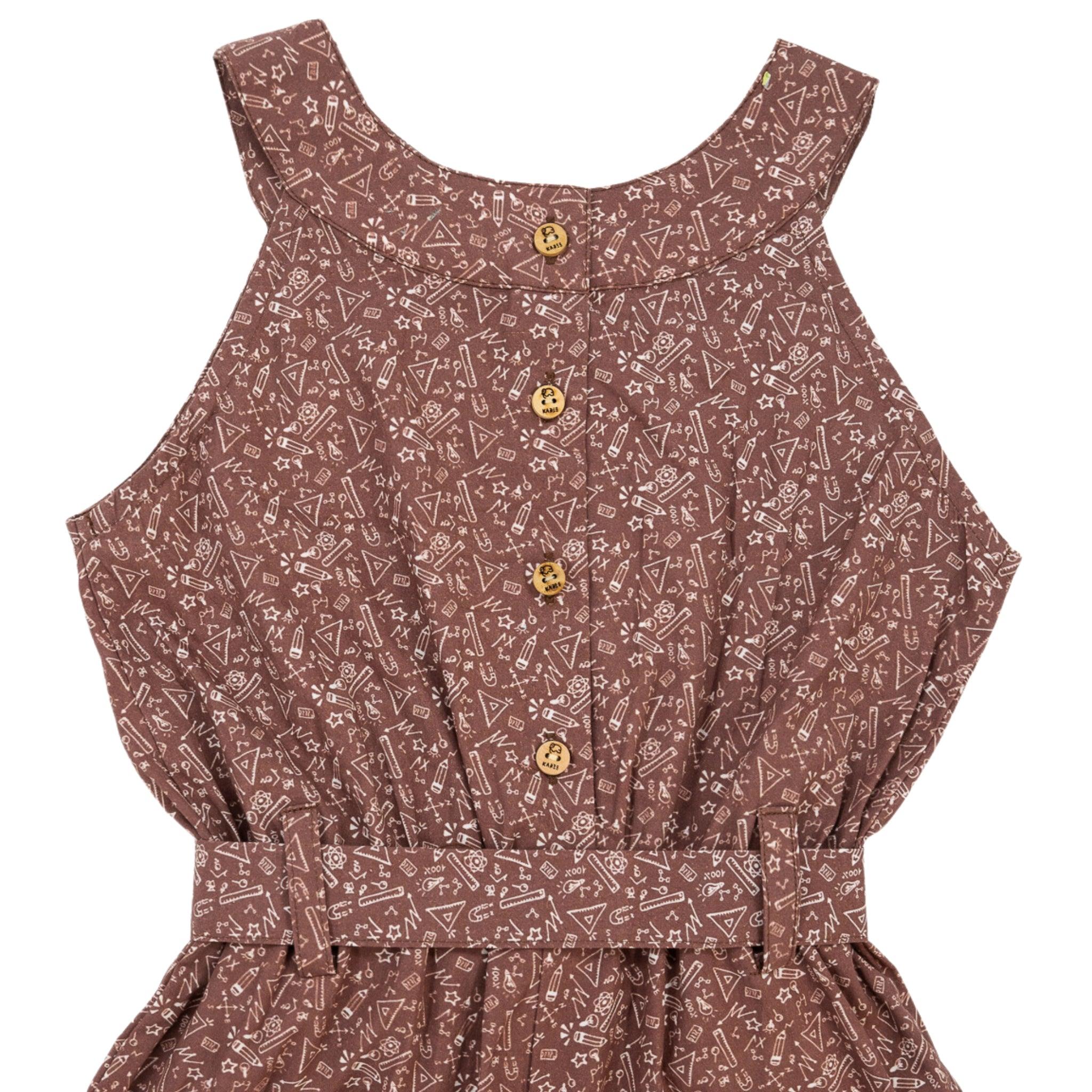 Eco - Friendly Girls' Cocoa Cotton Jumpsuit - JumpsuitsKaree