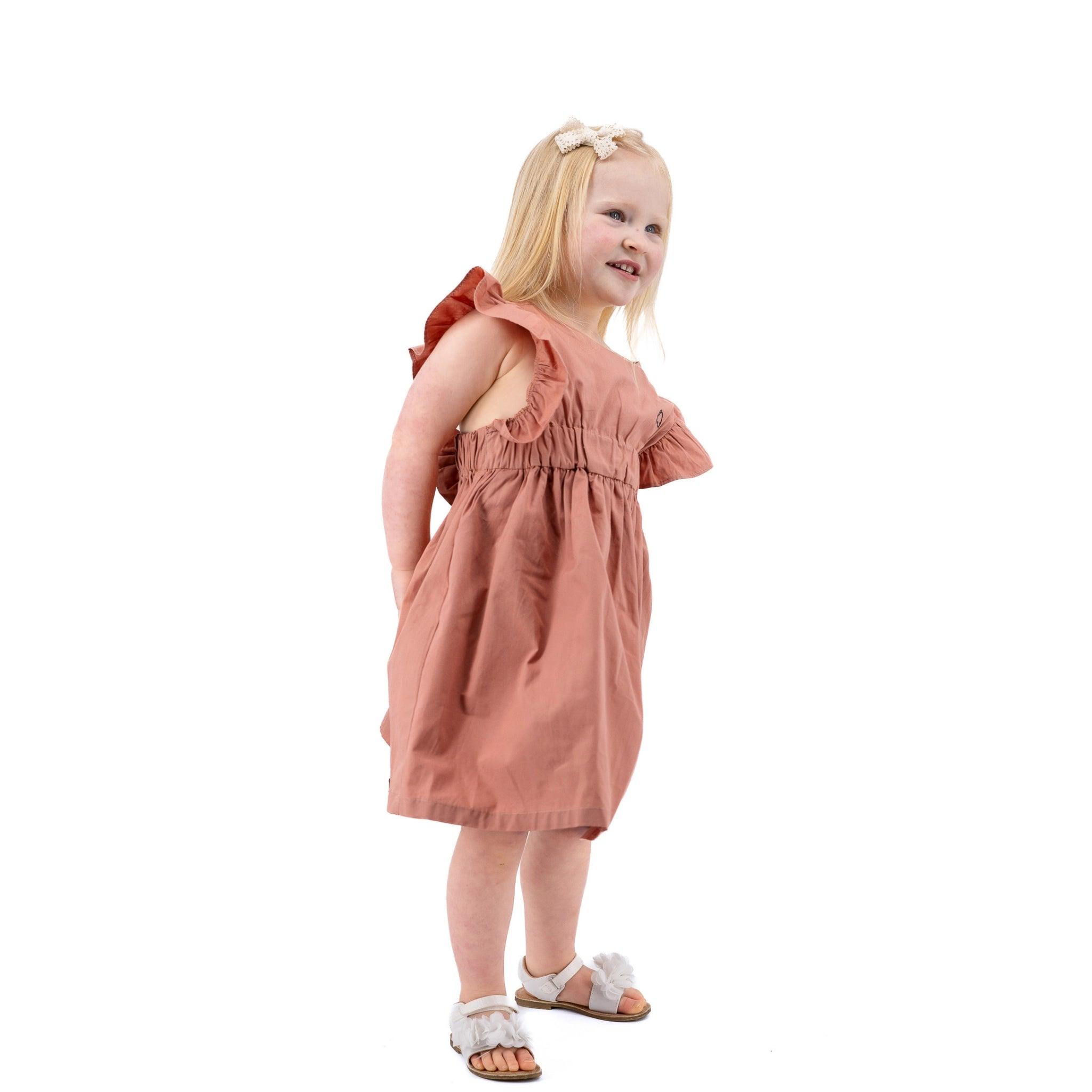 Elegant Brick Dust Dress for Girls - DressKaree