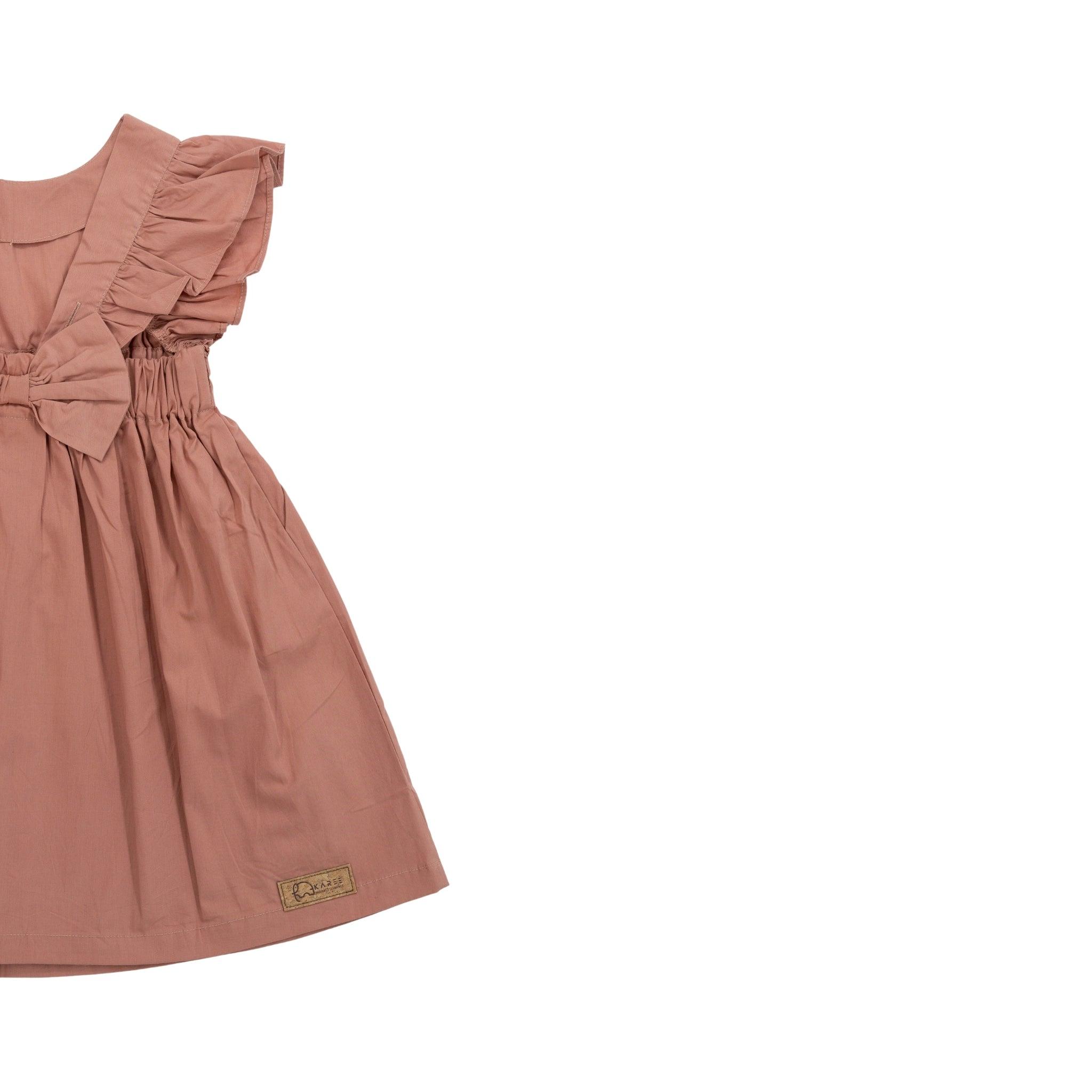 Elegant Brick Dust Dress for Girls - DressKaree
