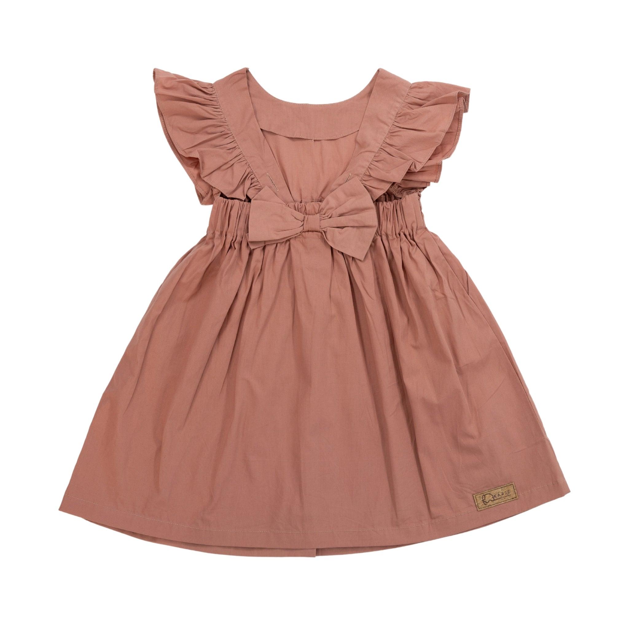 Elegant Brick Dust Dress for Girls - DressKaree