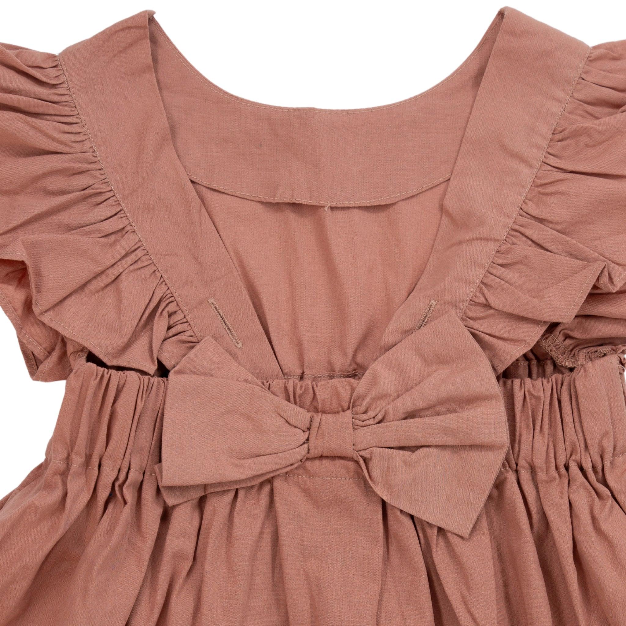 Elegant Brick Dust Dress for Girls - DressKaree