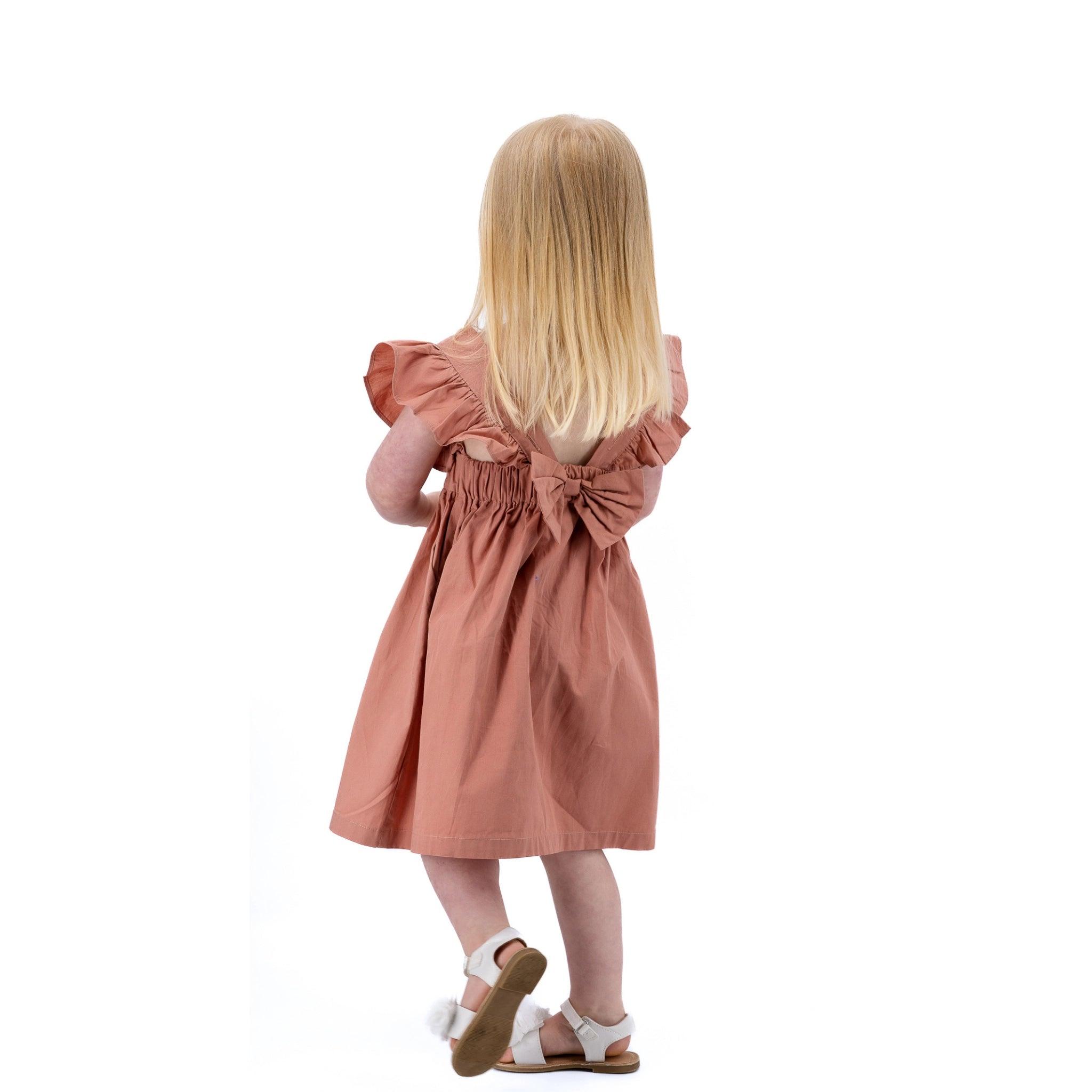 Elegant Brick Dust Dress for Girls - DressKaree