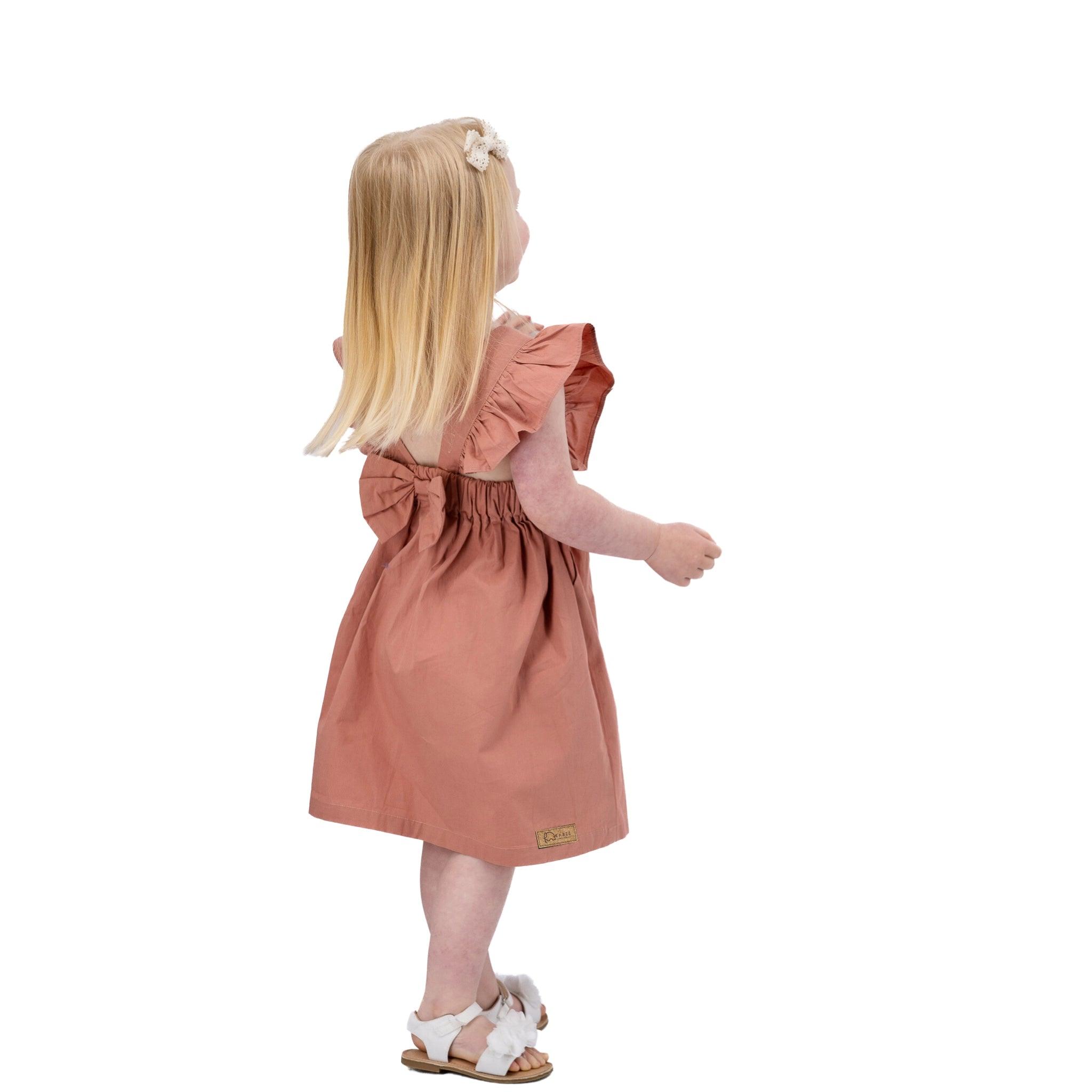 Elegant Brick Dust Dress for Girls - DressKaree