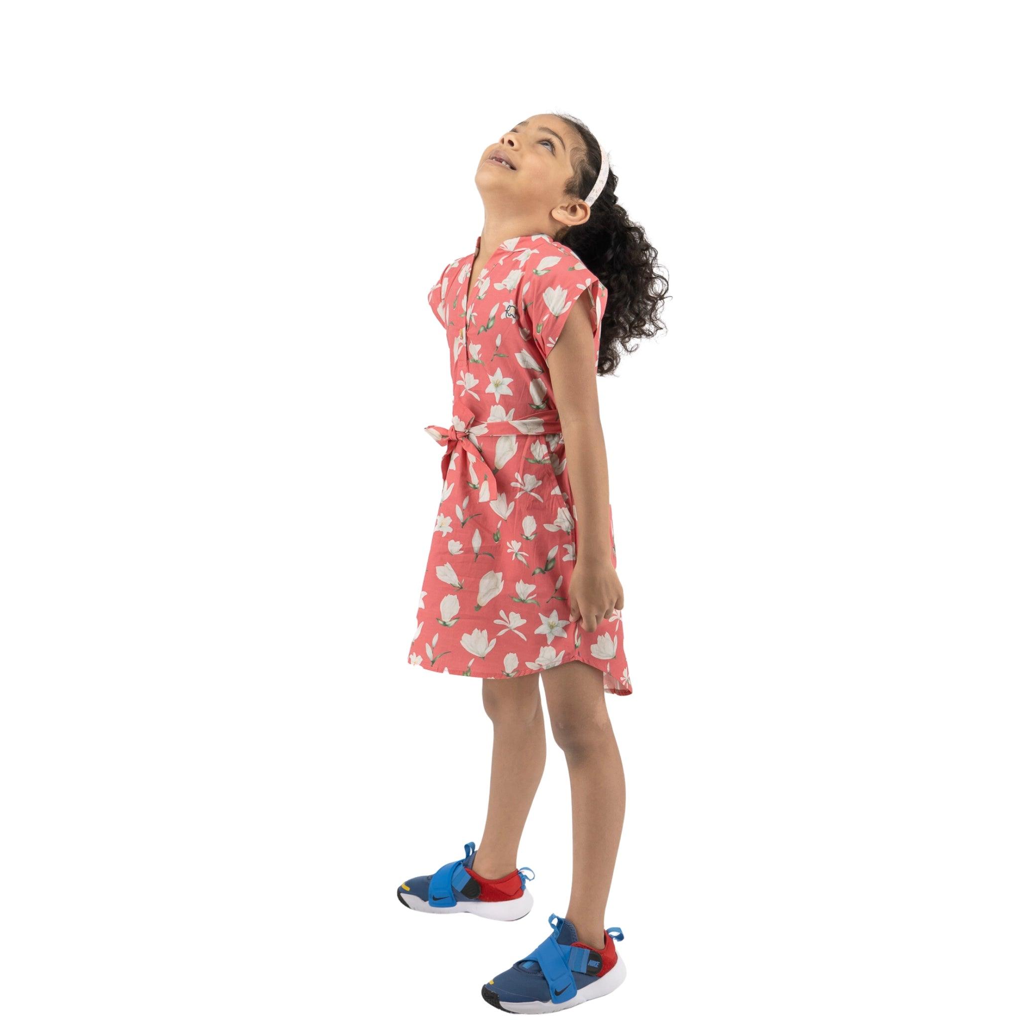 Mineral Red Shirt Dress for Girls - DressKaree