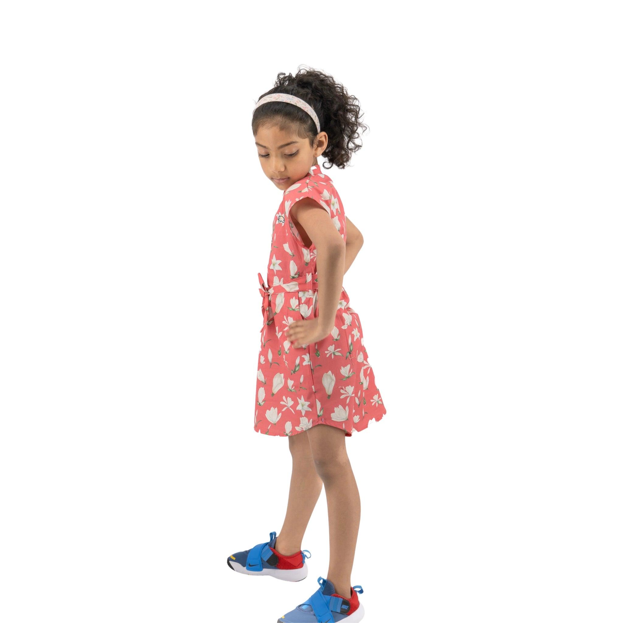 Mineral Red Shirt Dress for Girls - DressKaree