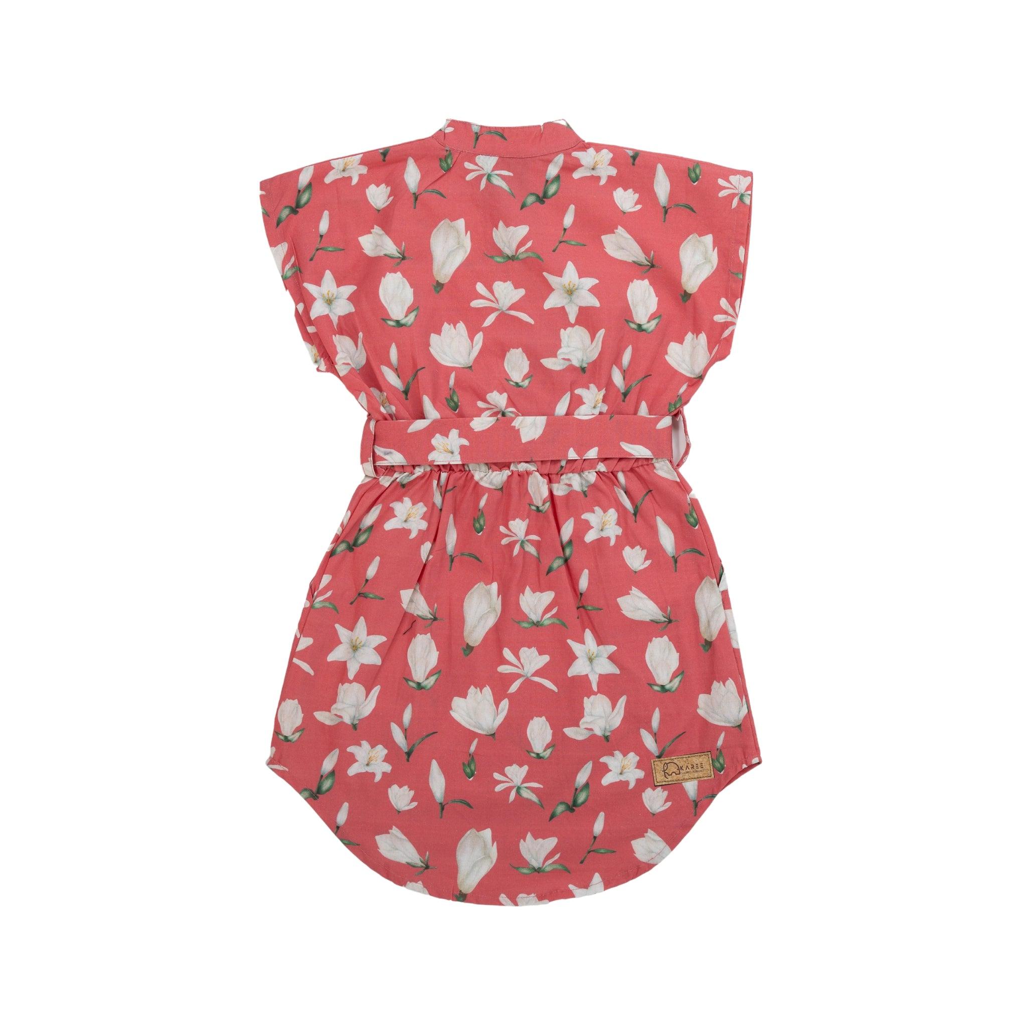 Mineral Red Shirt Dress for Girls - DressKaree
