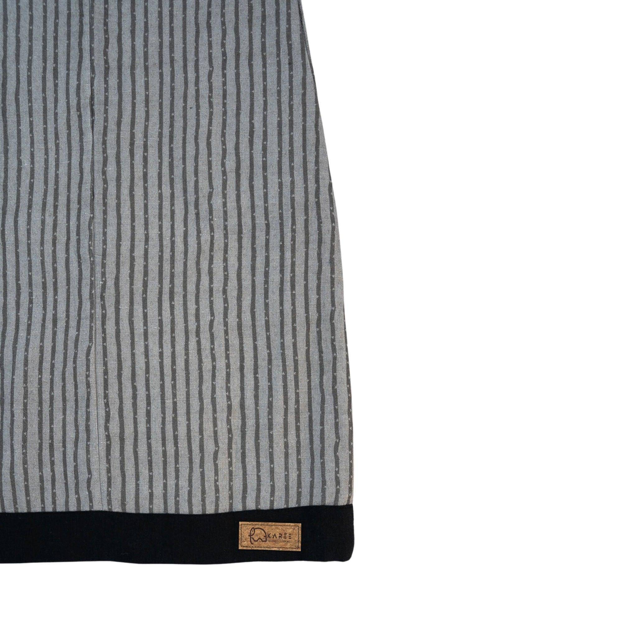 Modern Mini: Eco - Friendly Steel Grey Frock - DressKaree