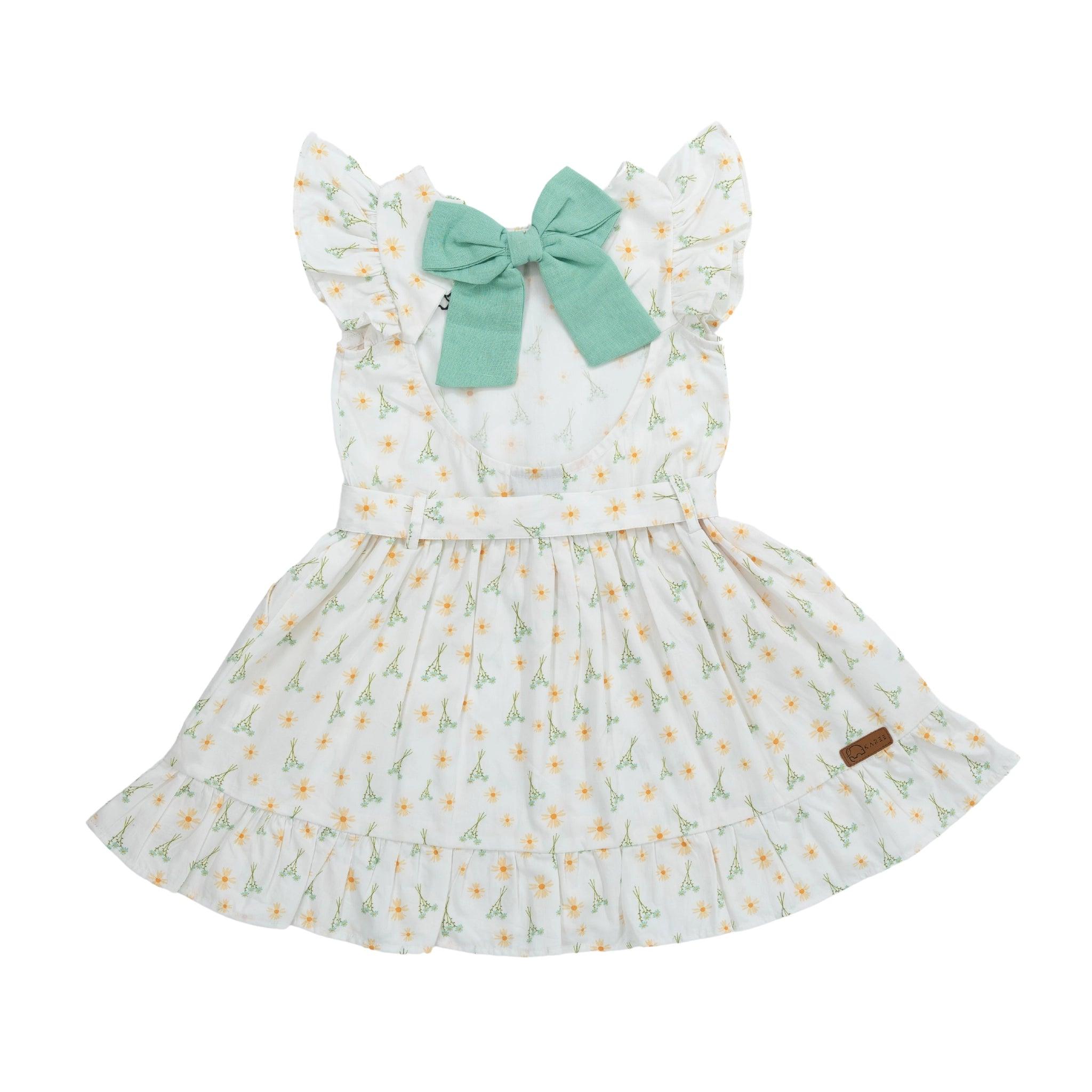 Petite Blossom Cotton Dress in Smoked Pearl - DressKaree