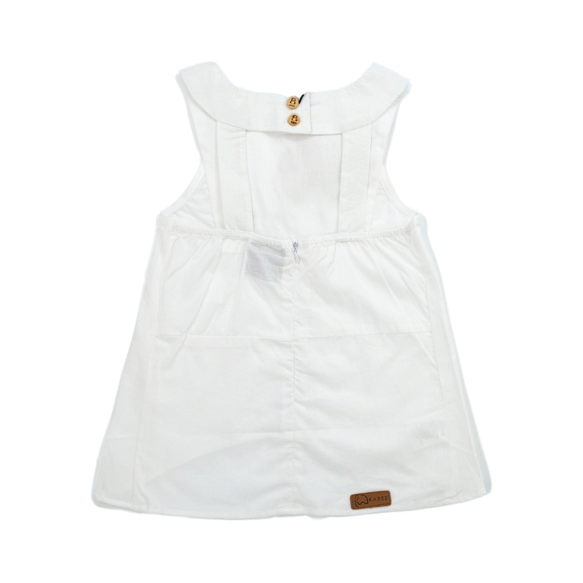 Stylish White Cotton Top for Girls - TopsKaree