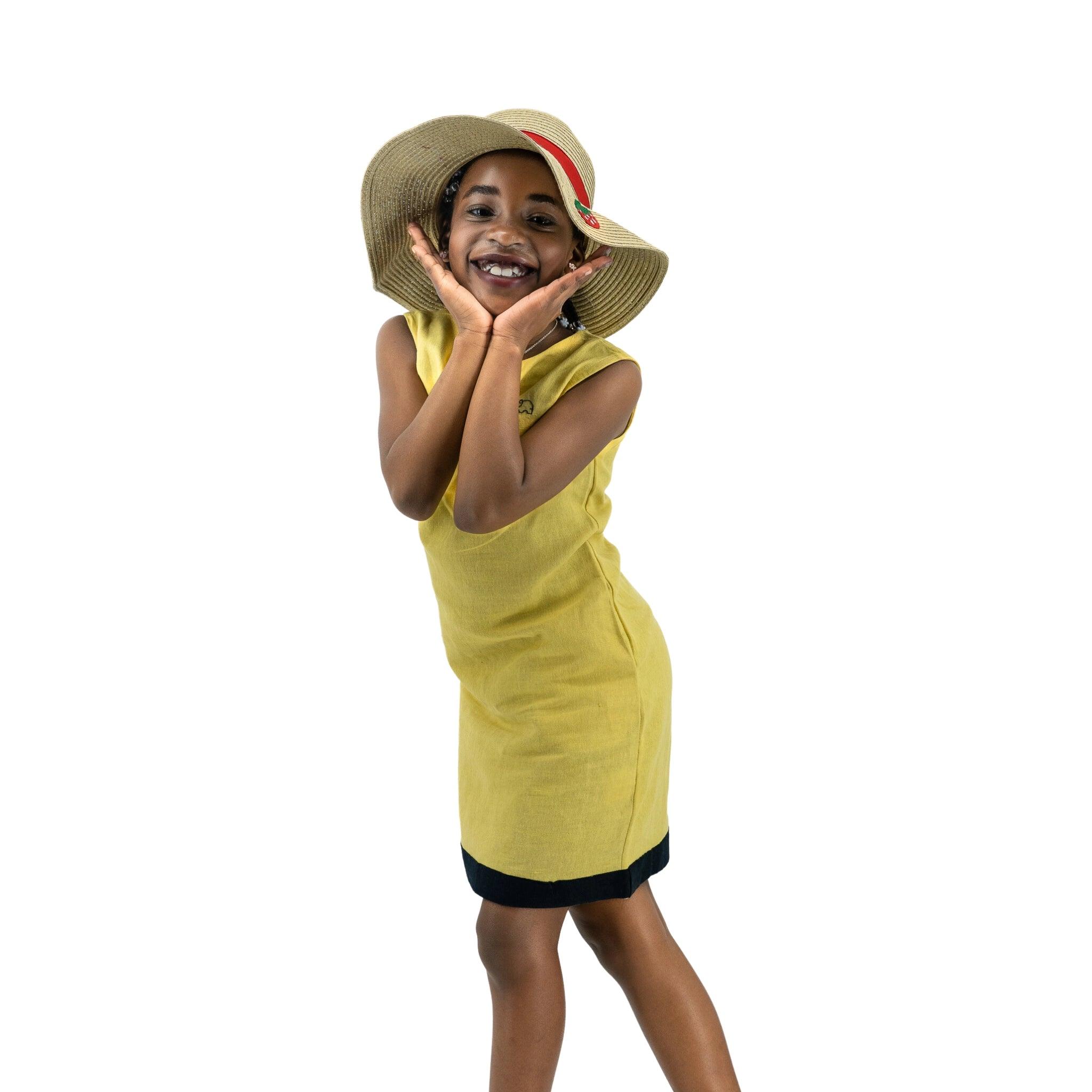 Sunshine Style, Kind to the Planet: Eco - Friendly Cream Gold Frock - DressKaree