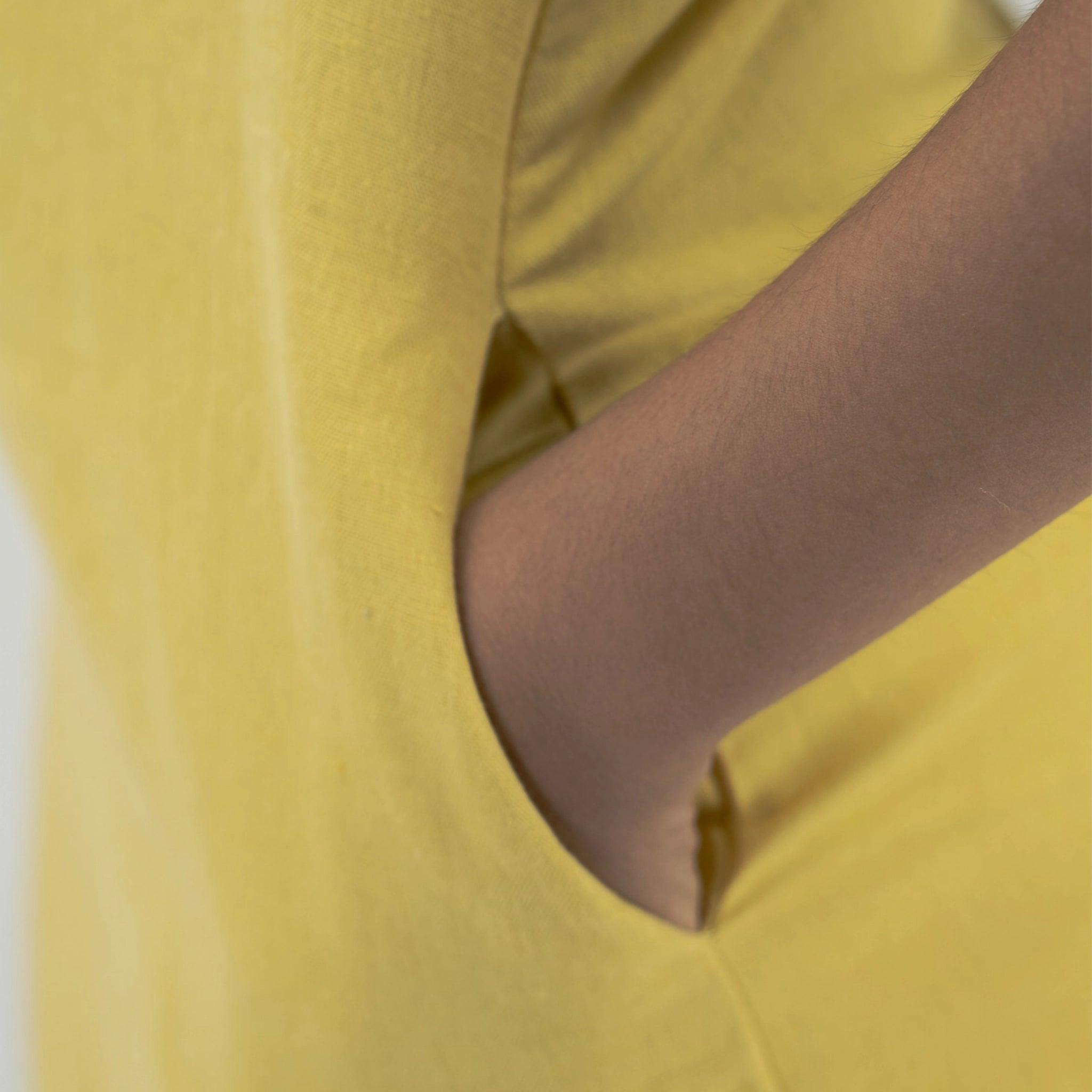 Sunshine Style, Kind to the Planet: Eco - Friendly Cream Gold Frock - DressKaree