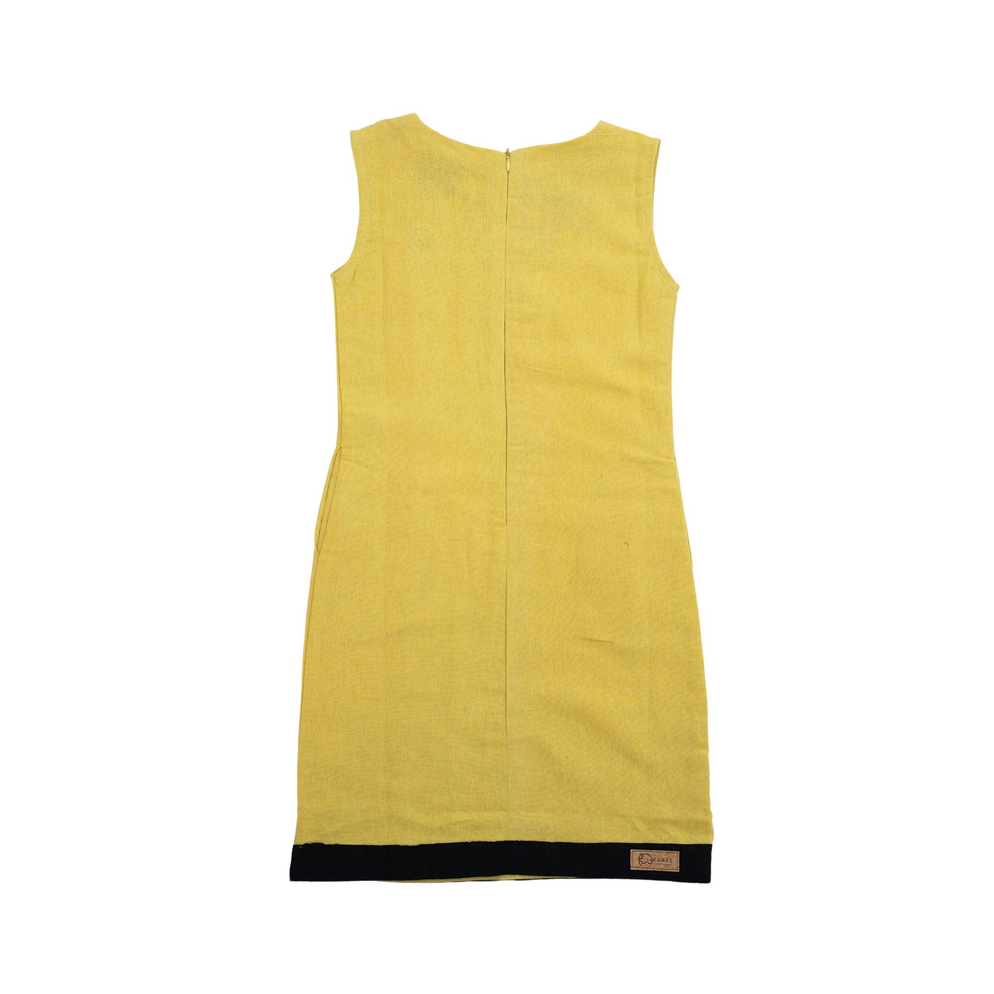 Sunshine Style, Kind to the Planet: Eco - Friendly Cream Gold Frock - DressKaree