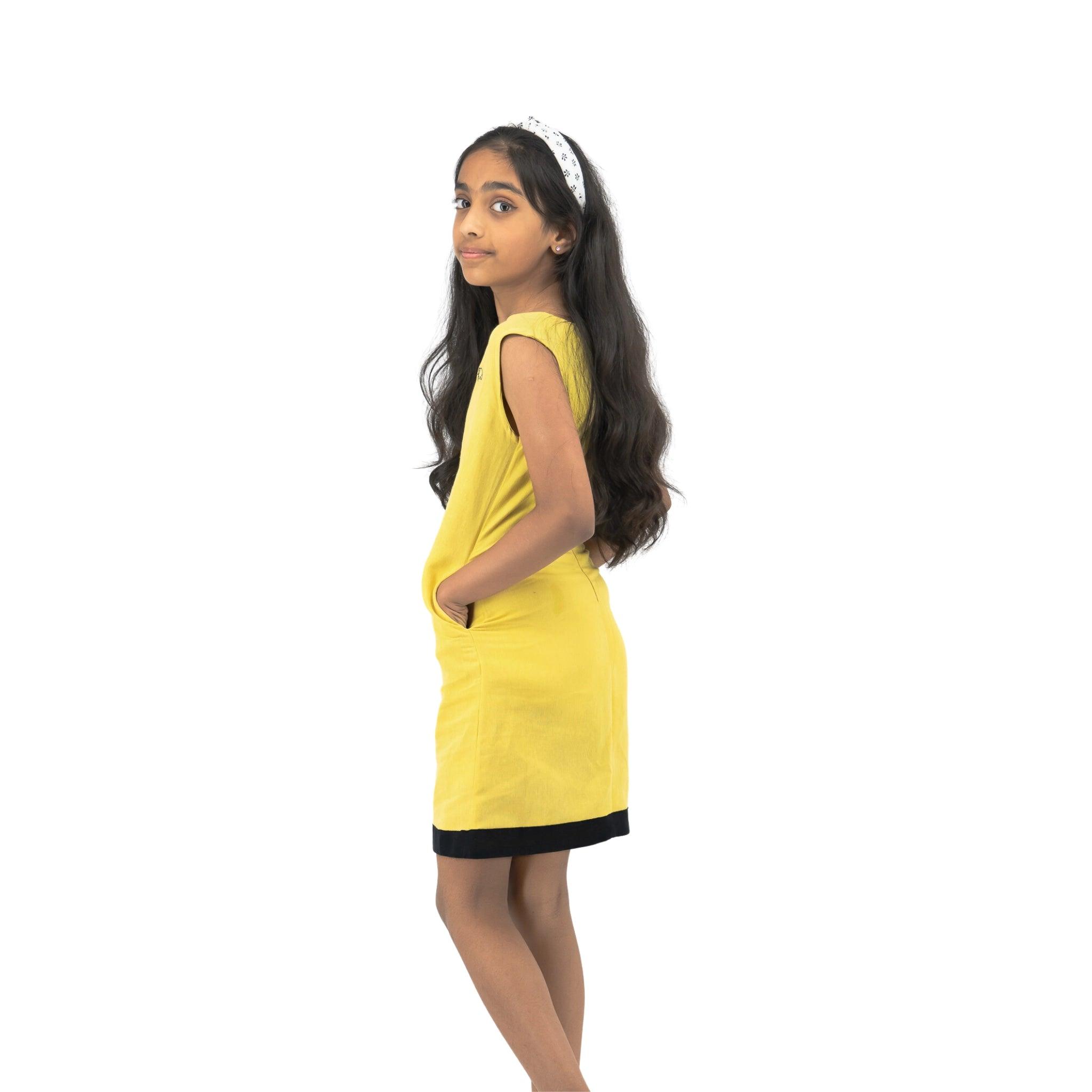 Sunshine Style, Kind to the Planet: Eco - Friendly Cream Gold Frock - DressKaree