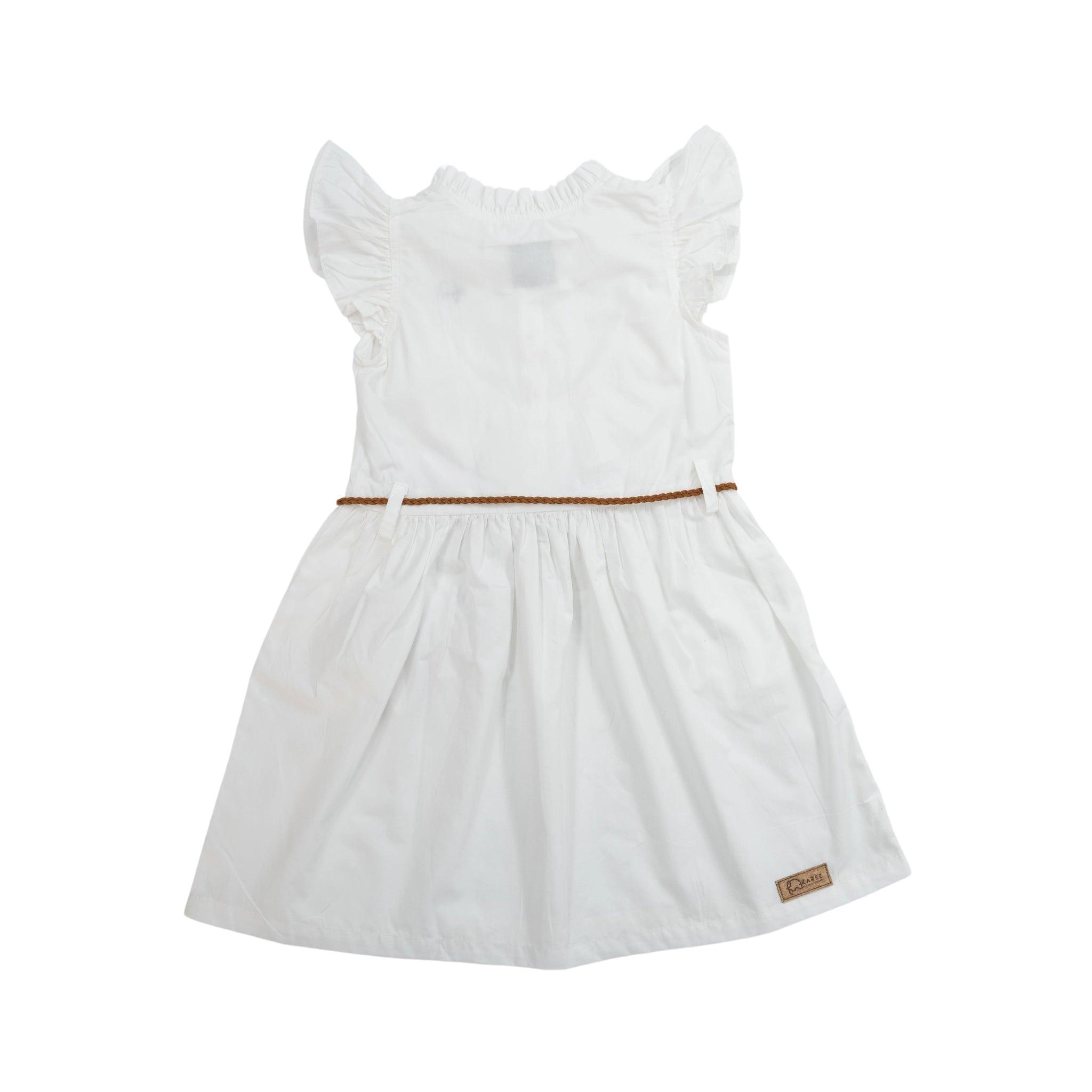 Timeless White Cotton Dress for Children - DressKaree