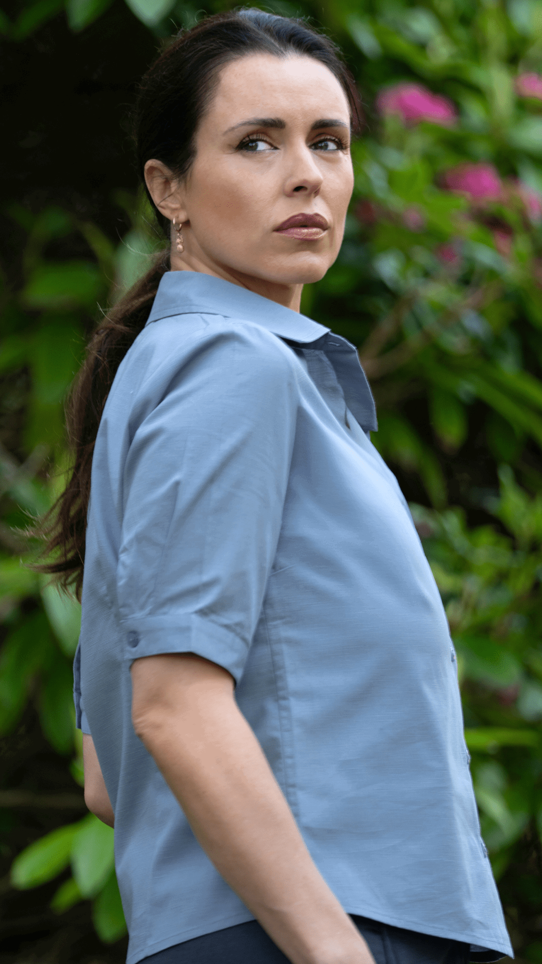 Workwear Chic: Sustainable Grey Mist Linen Shirt - ShirtsKaree