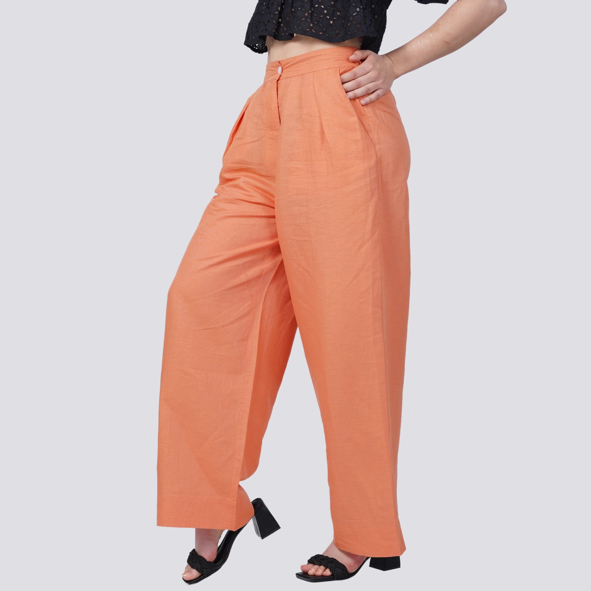 Deep Saffron Trousers for Women