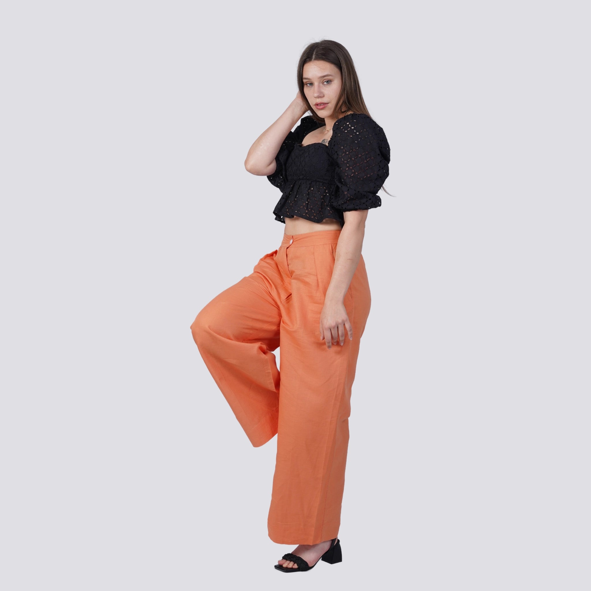 Deep Saffron Trousers for Women