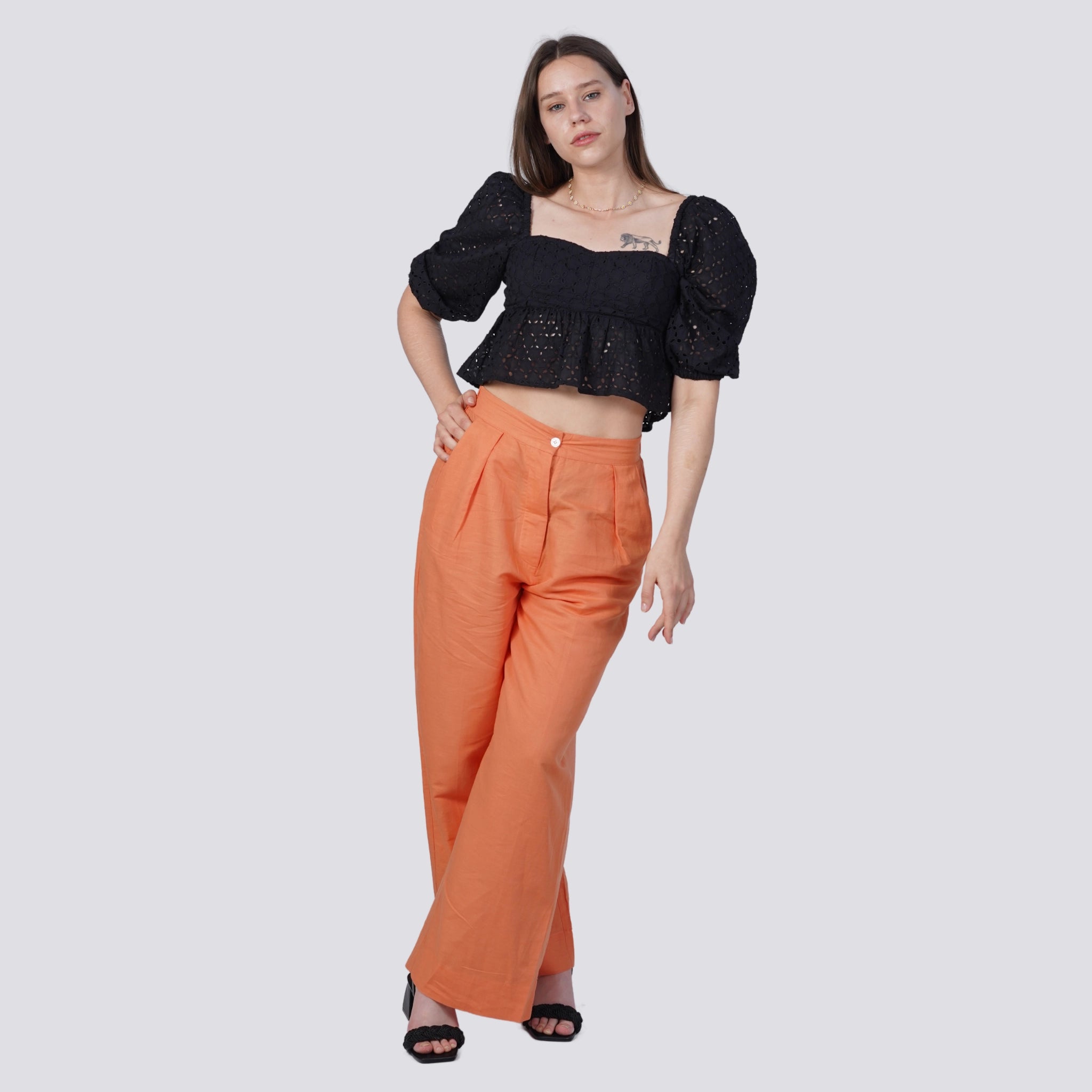 Deep Saffron Trousers for Women