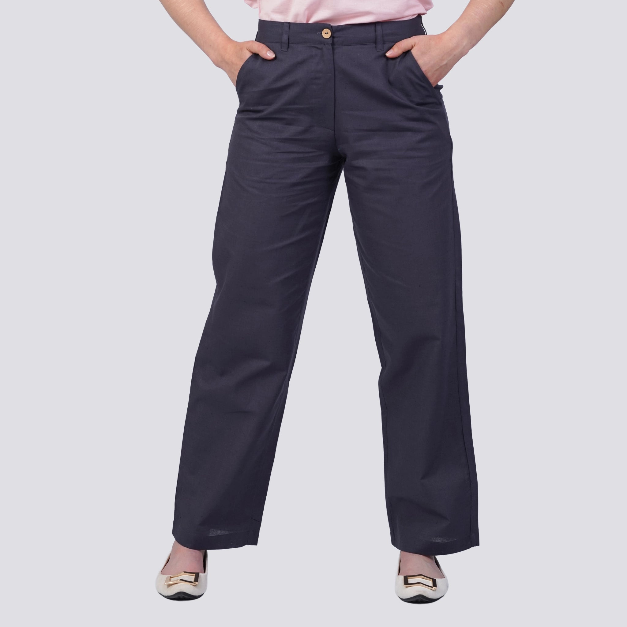 Sustainable Grey Trousers for Women
