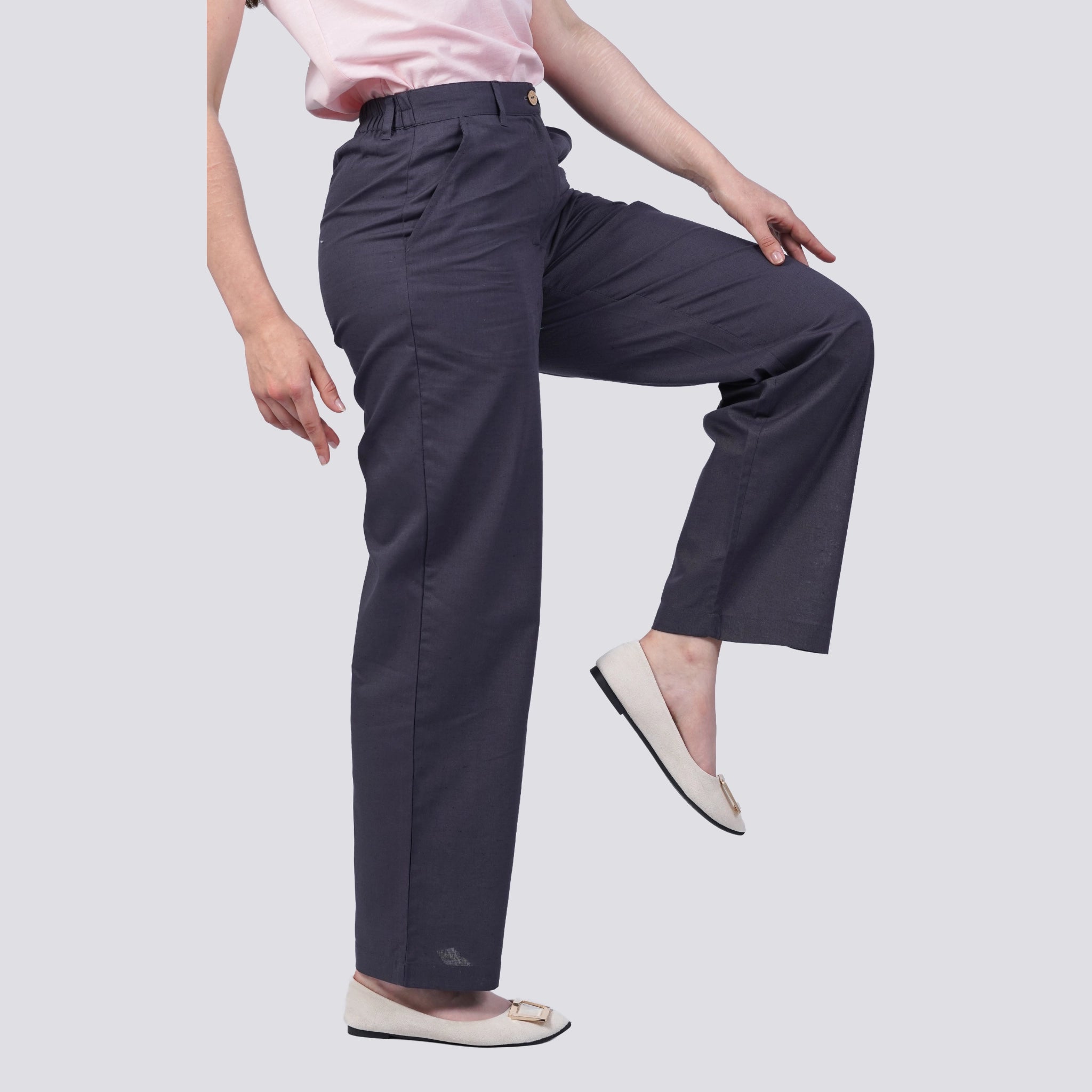 Sustainable Grey Trousers for Women