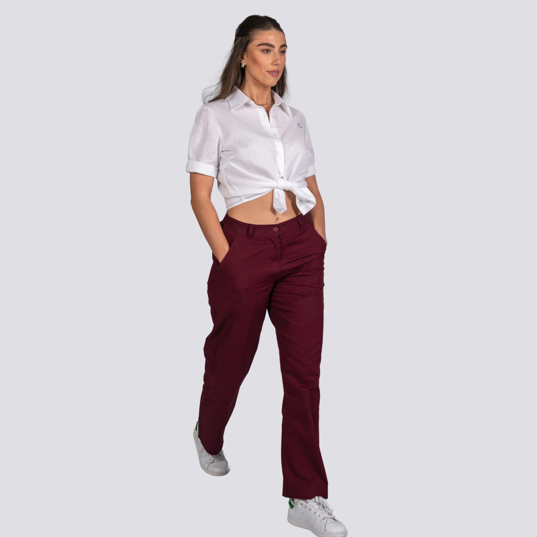 Women's Black Linen Trousers