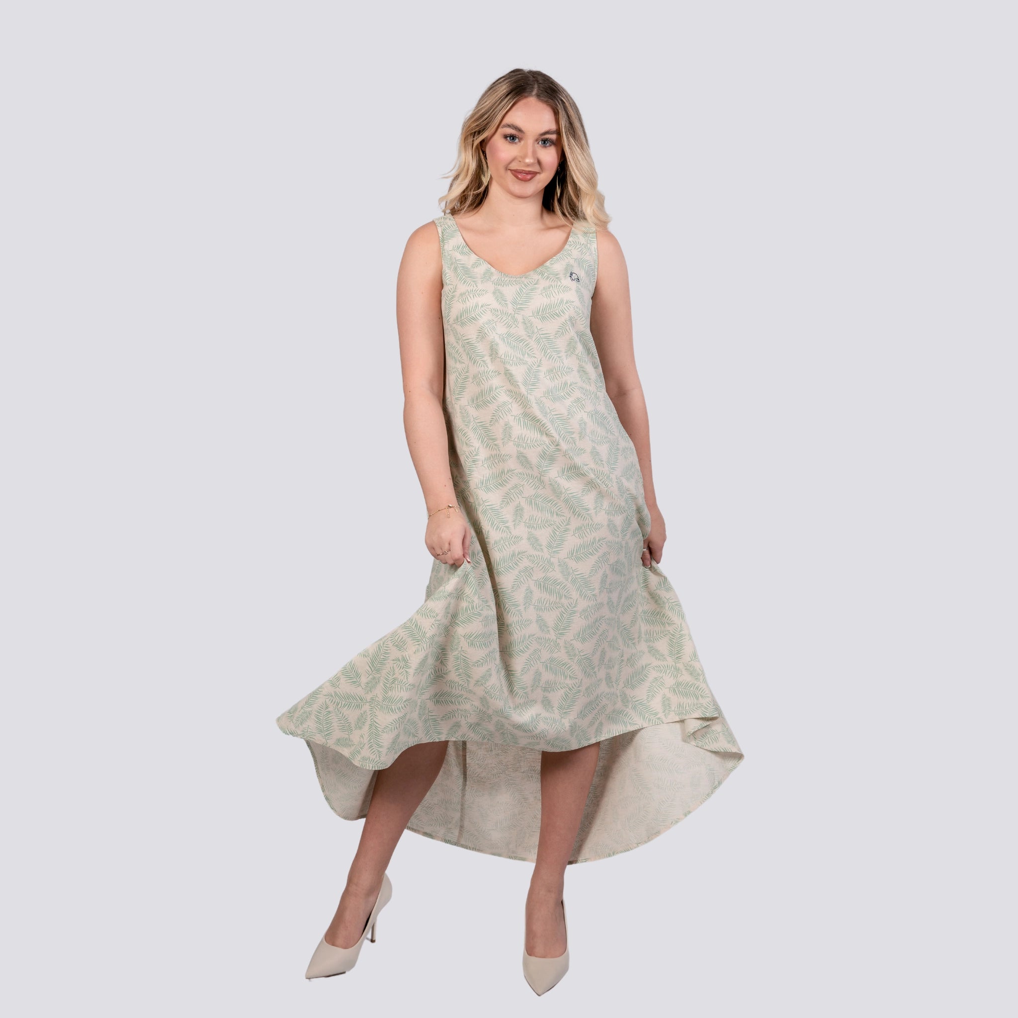 Mystic Breeze Hi-Lo Midi Dress