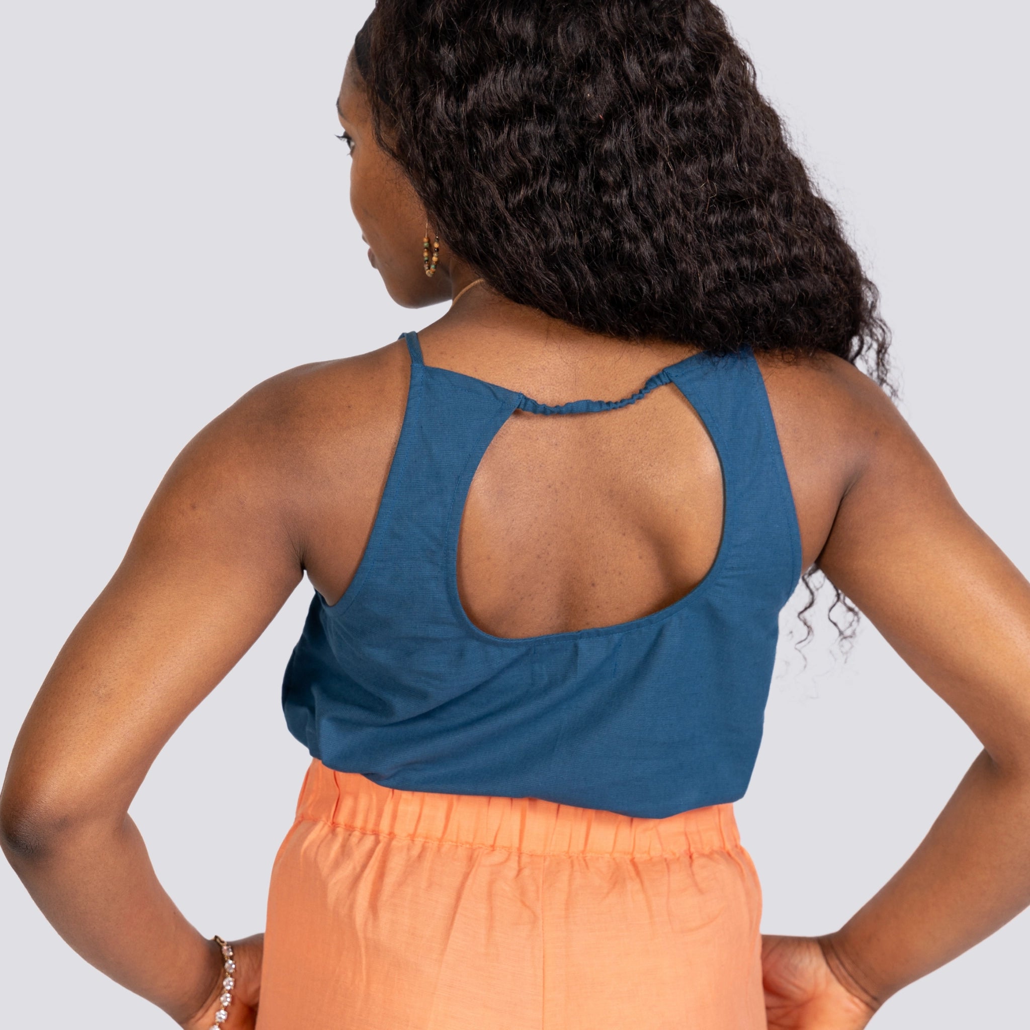 Indigo Halter Cami Top for Women