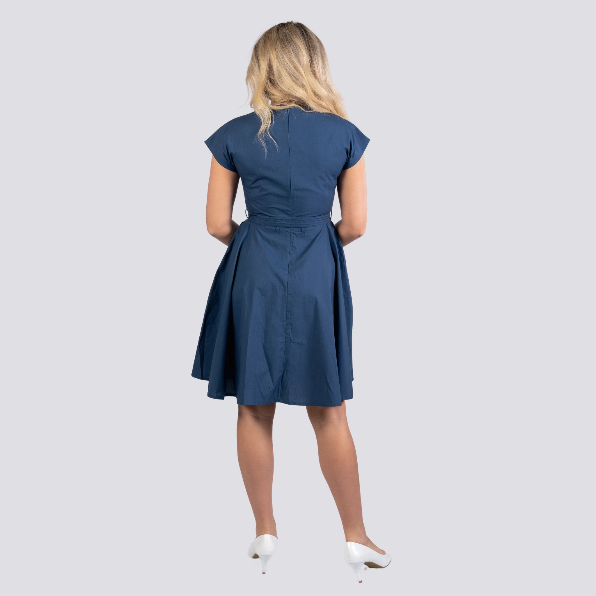 Denim & White Oasis Shirt Dress | Breathable Comfort & Modern Style - Karee-Designs