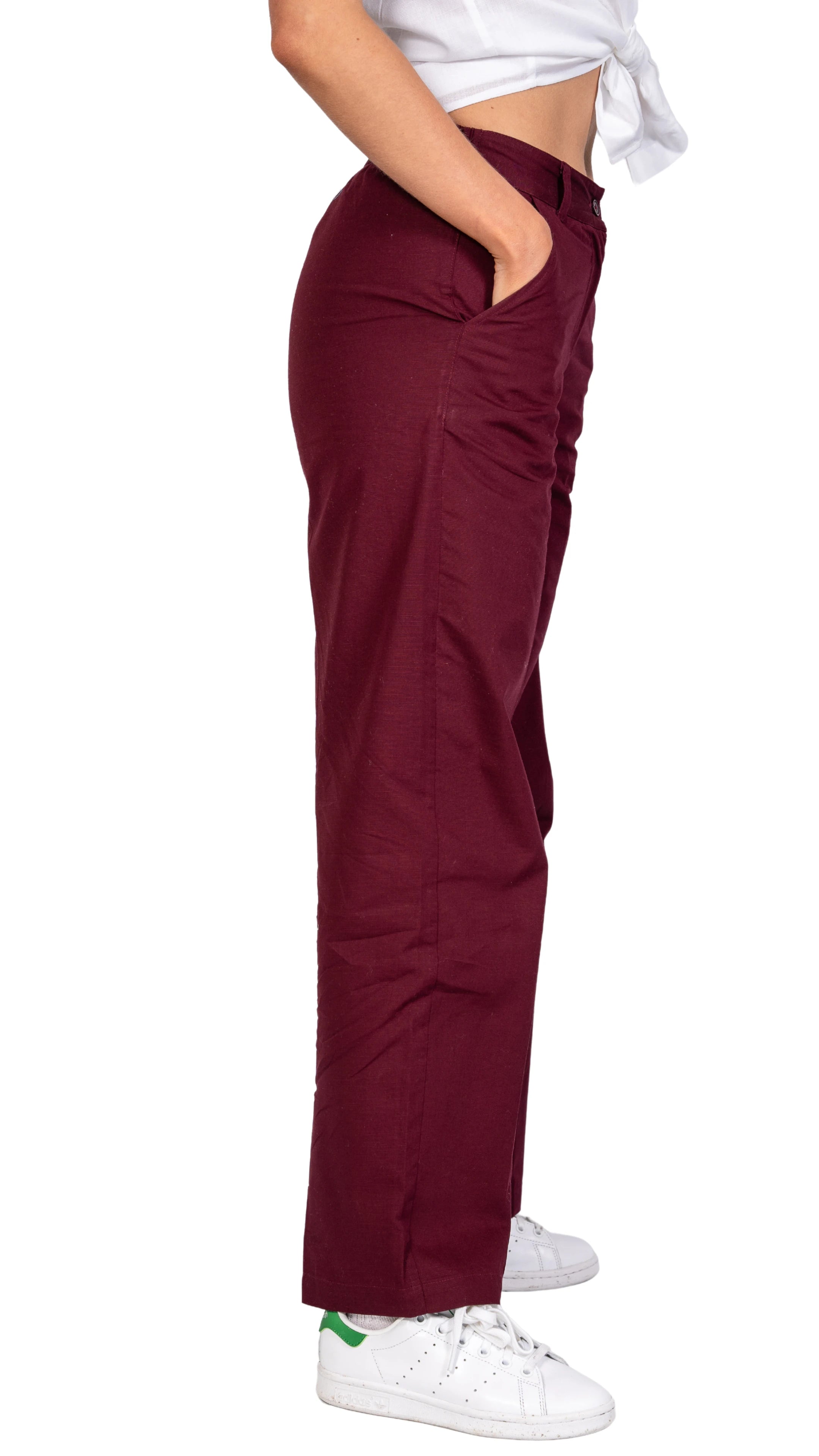 Embrace Enchanting Elegance with Sustainability: Black Rose Elegance Linen Trousers