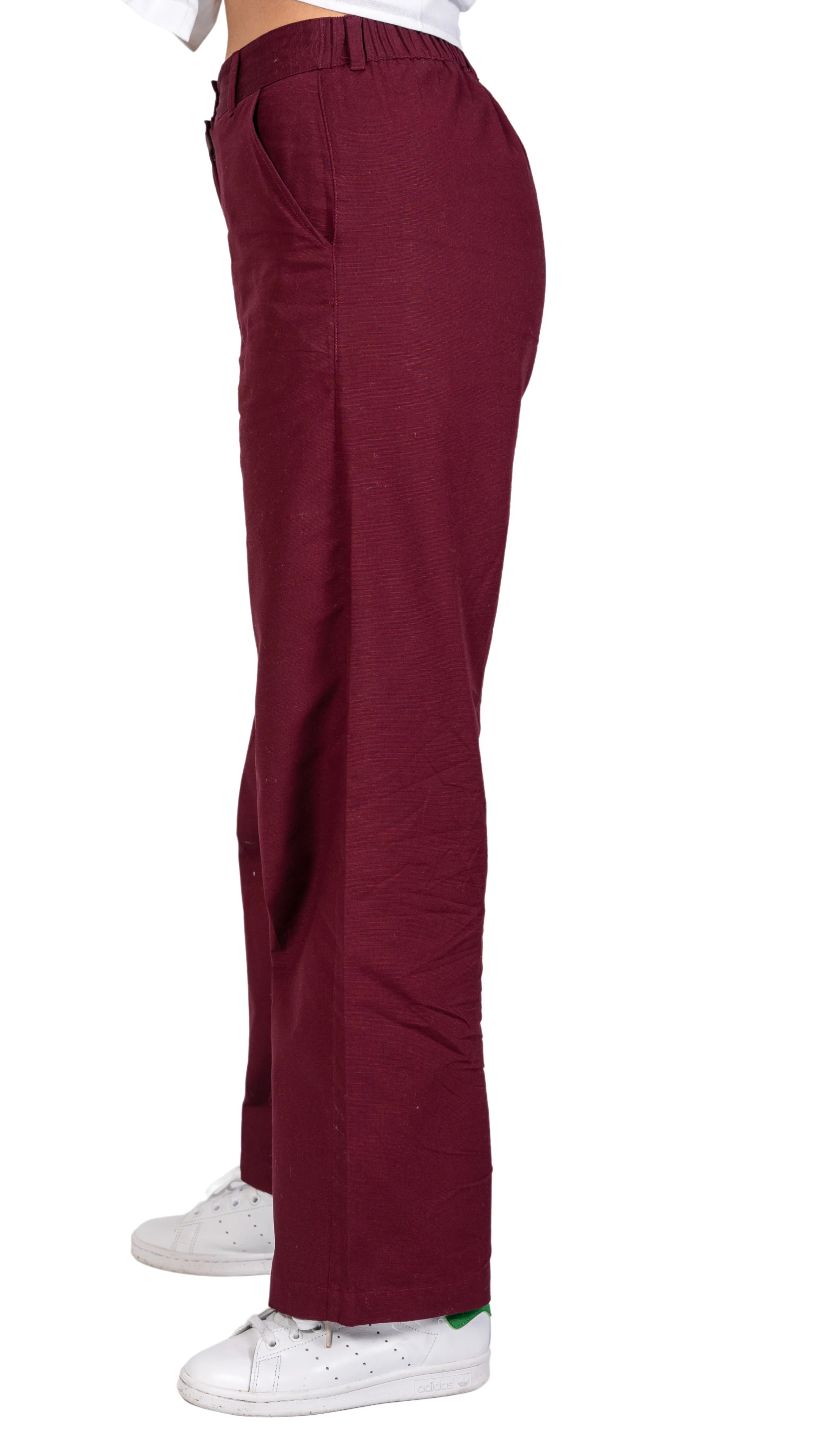 Embrace Enchanting Elegance with Sustainability: Black Rose Elegance Linen Trousers