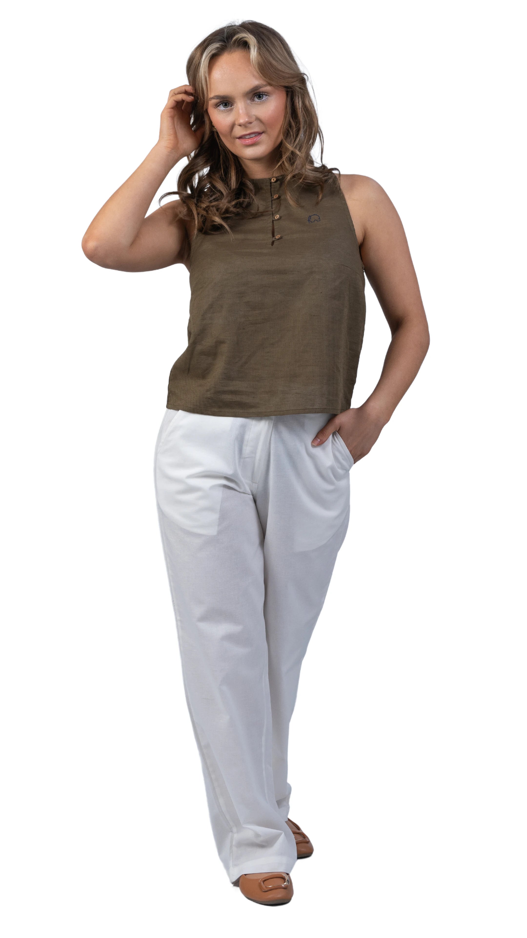 White Whisper Linen Trousers | Sustainable Women’s Trousers | KAREE