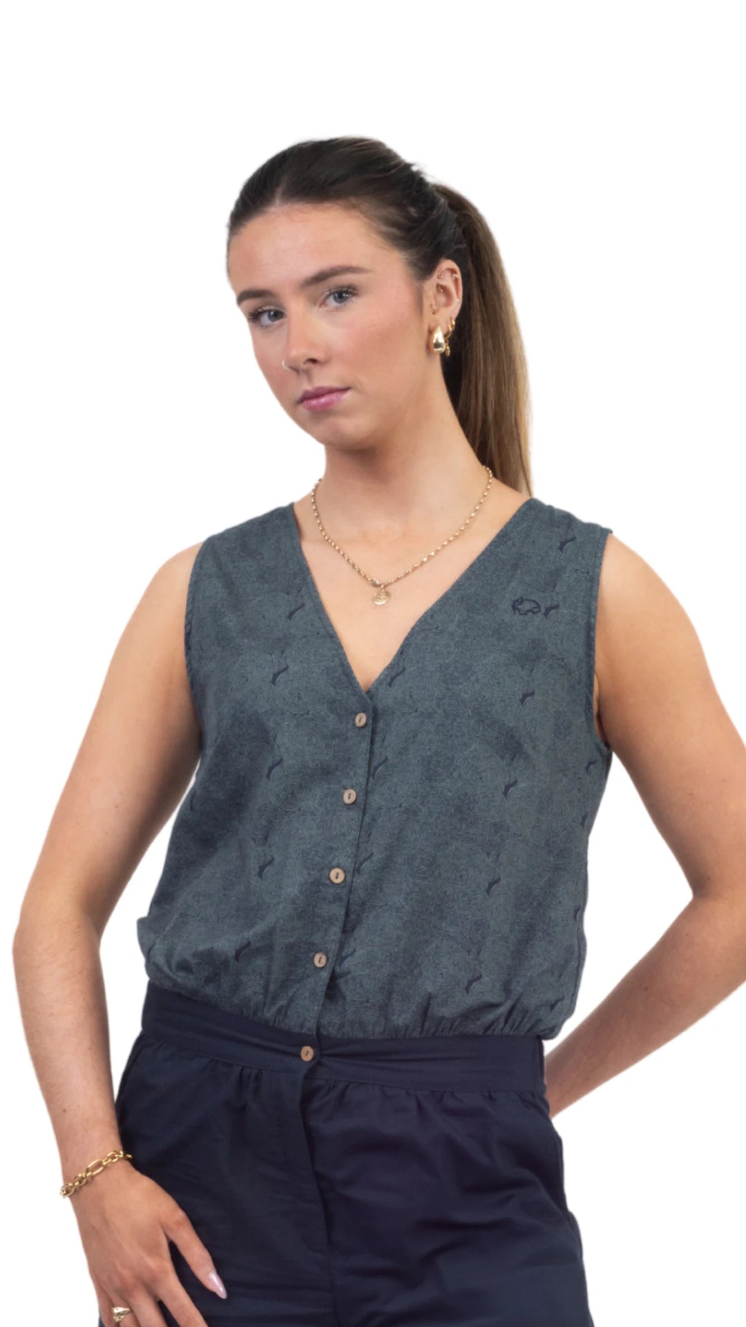 Limited Edition Prussian Blue Jumpsuit: Sustainable Women’s Fashion UK | Karee - JumpsuitsKaree