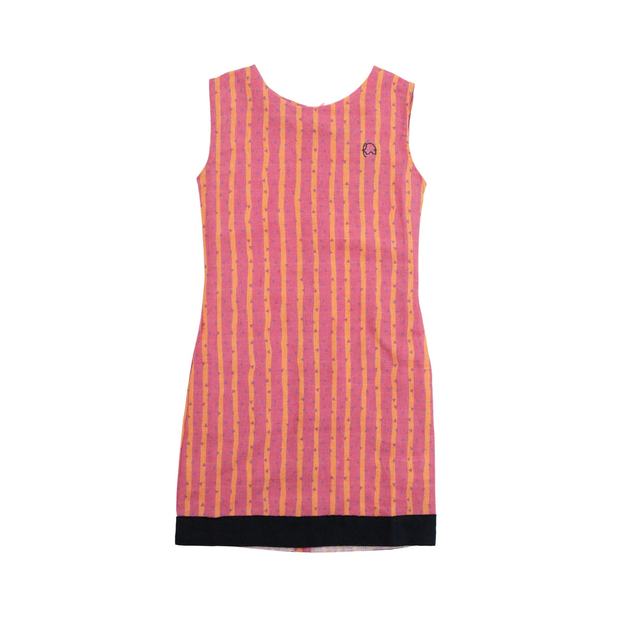 Linen Cotton Kids’ Frock in Lilac Rose - DressKaree
