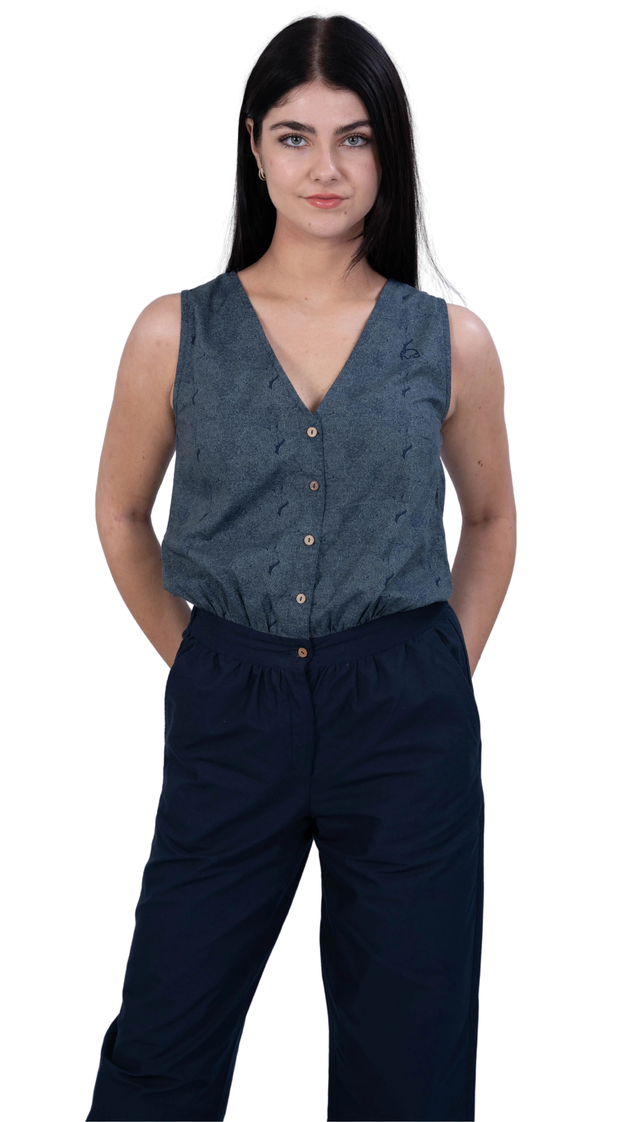 Prussian Blue Ajrakh Jumpsuit: Limited Edition Office Wear