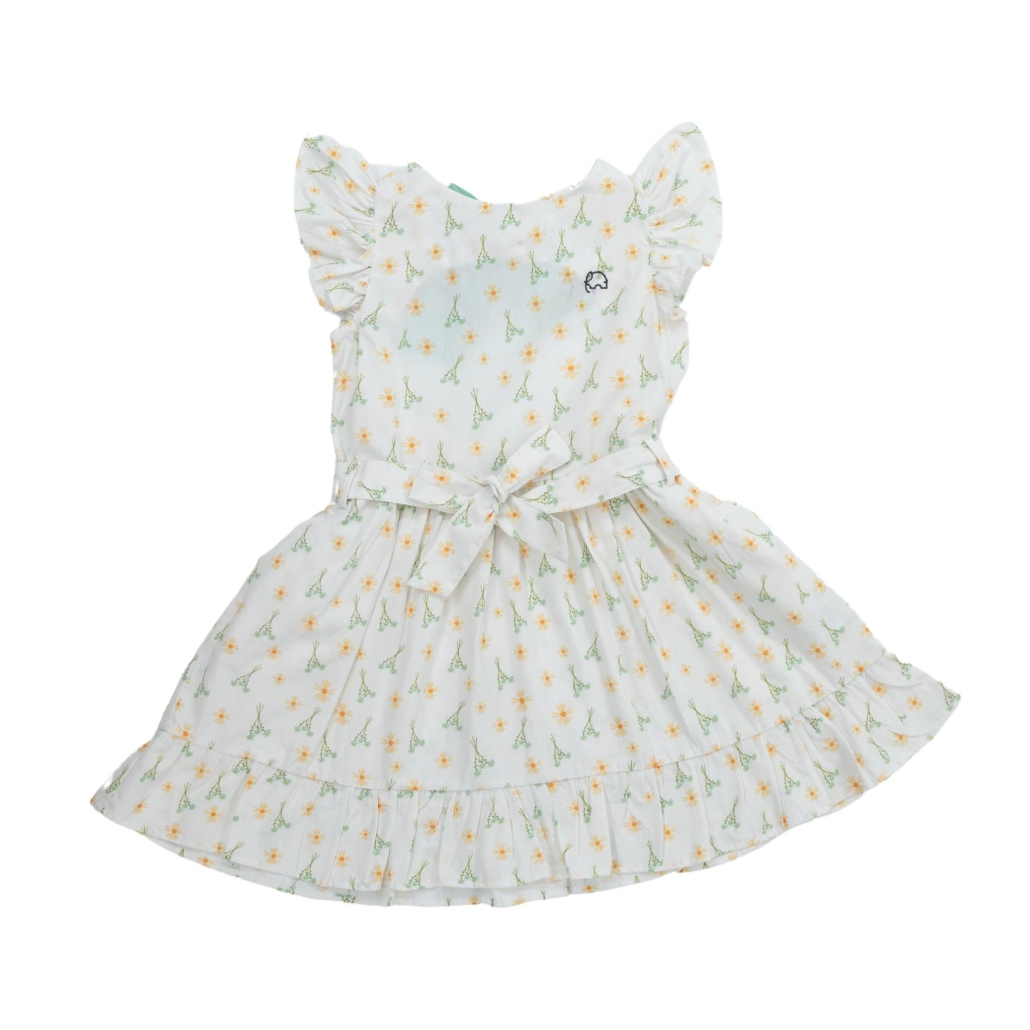 Petite Blossom Cotton Dress in Smoked Pearl - DressKaree