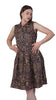 Sustainable Elegance: Eco-Friendly Navy Dress with Golden Enchantment