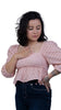 Timeless Allure in Peach: Peach Blossom Lace Dream Blouse